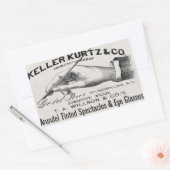  oogbril ticker rechthoekige sticker (Envelop)