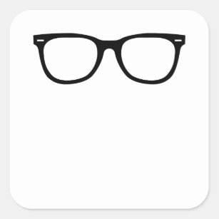 Oogbril Vierkante Sticker
