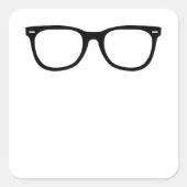 Oogbril Vierkante Sticker (Voorkant)