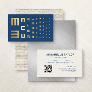 Oogbril voor opticien optometrist visitekaartje