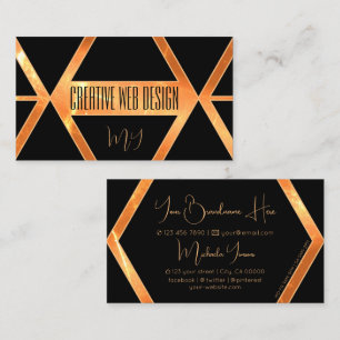 OogCatcher Coral Black Geometric met Monogram Visitekaartje