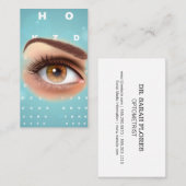 Oogclose-up | Visiekaart Visitekaartje (Voorkant / Achterkant)