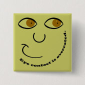 Oogcontact is een Button met overwaardering (Voorkant)