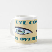 Oogcontact is te hoog koffiemok (Voorkant links)