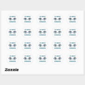 Oogcontact is te hoog ronde sticker (Vel)
