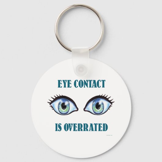 Oogcontact is te hoog sleutelhanger (Voorkant)