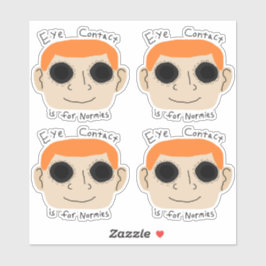 Oogcontact is voor Normale Mensen Vinyl Stickers