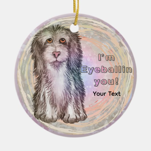 Oogcontact met jou Schapendoes Keramisch Ornament (Voorkant)