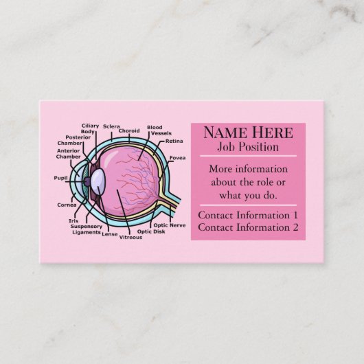 Oogdiagram Visitekaartje (Voorkant)