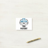 Oogdokter U Patiënt Funny Optometrist Post-it® Notes (Op bureau)