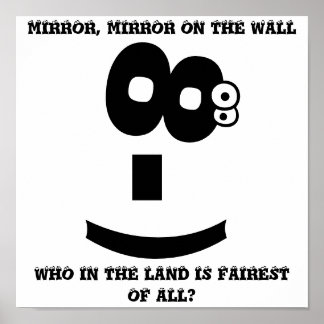 Oogdraaiende emoticon magische spiegel poster