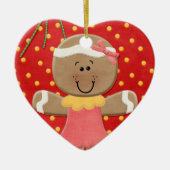 Oogdruppels en gemberbrood keramisch ornament (Voorkant)