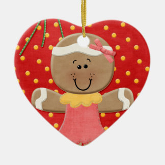 Oogdruppels en gemberbrood keramisch ornament