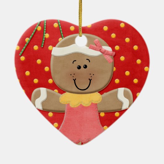 Oogdruppels en gemberbrood keramisch ornament (Achterkant)