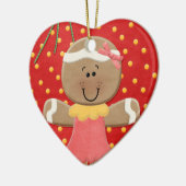 Oogdruppels en gemberbrood keramisch ornament (Links)