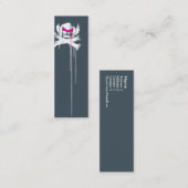 Oogdruppels - Grijs met roze wenkbrauwen Mini Visitekaartje (Voorkant / Achterkant)