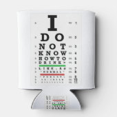 Oogexamen - Sober Gifts Mannen Vrouwen Blikjeskoeler (Achterkant)