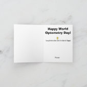 Oogexamen Wenskaart werelddag optometrie Kaart (Binnen)