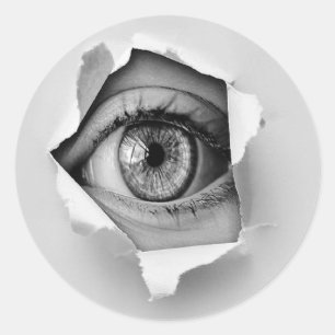 ooggat ronde sticker