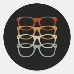 Oogglas Opticus Oogarts Oogheelkunde Optomet Ronde Sticker