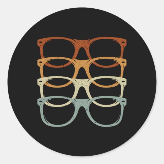 Oogglas Opticus Oogarts Oogheelkunde Optomet Ronde Sticker (Voorkant)