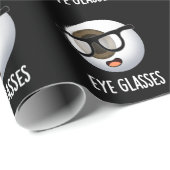 Oogglazen Grappige Eyeball Puns Donker BG Cadeaupapier (Rol Hoek)
