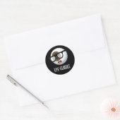 Oogglazen Grappige Eyeball Puns Donker BG Ronde Sticker (Envelop)