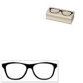 Oogglazen kunststempel rubberstempel (Gestempeld)