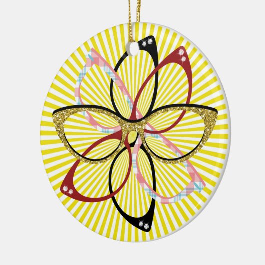 Oogglazen - SRF Keramisch Ornament (Links)