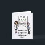 Ooggrafiek Exam Funny Birthday Kaart<br><div class="desc">Dit is een leuke verjaardagskaart voor iedereen, of het nu een Optometrist is of niet. Het bericht "HAPPY BIRTHDAY" is verborgen op de voorzijde van de oogkaart. U bent vrij om de binnengroet op deze kaart te veranderen als u uw ontvanger beter moet aanpassen. Ontworpen door: Sheila Cicchi, Brownielocks.com. Alle...</div>