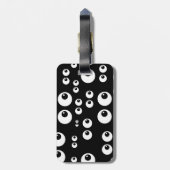 Ooggrafiek met achtergrond Eyeballen Bagagelabel (Achterkant verticaal)