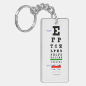 Ooggrafiek met achtergrond Eyeballen Sleutelhanger (Voorkant Links)