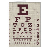  Ooggrafiek op Burlap Folded Kaart (Voorkant)