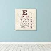 Ooggrafiek op schoot Canvas Afdruk (Insitu (Houten vloer))