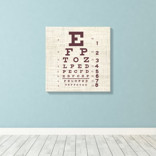 Ooggrafiek op schoot Canvas Afdruk (Insitu (Houten vloer))