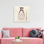 Ooggrafiek op schoot Canvas Afdruk (Insitu (Woonkamer))