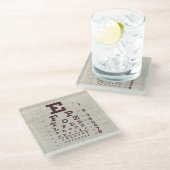  Ooggrafiek op schoot Glazen Onderzetter (Schuin)