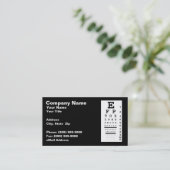 Ooggrafiek op zwarte achtergrond visitekaartje (Staand voorkant)