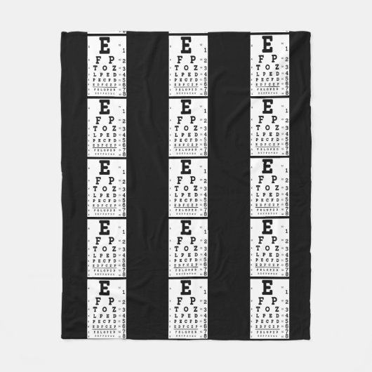 Ooggrafiek Optometrist Fleece Deken (Voorkant)