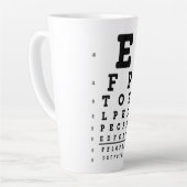 Ooggrafiek Optometrist Latte Mok (Linkerhoek)
