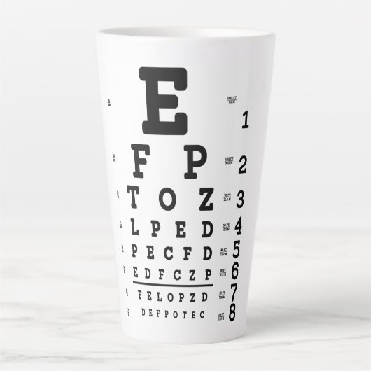 Ooggrafiek Optometrist Latte Mok (Voorkant)
