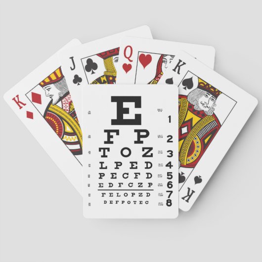 Ooggrafiek Optometrist-speelkaarten Pokerkaarten (Achterkant)