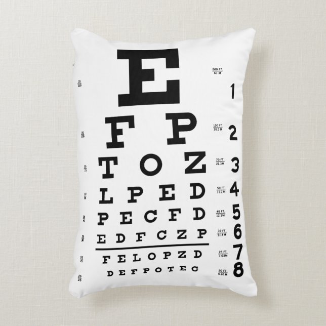 Ooggrafiek Optometrist T-shirt Kussen (Voorkant(Verticaal))