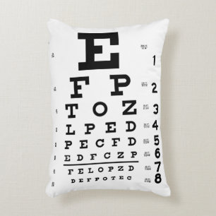 Ooggrafiek Optometrist T-shirt Pillow Accent Kussen