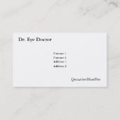 Ooggrafiek Visitekaartje (Achterkant)