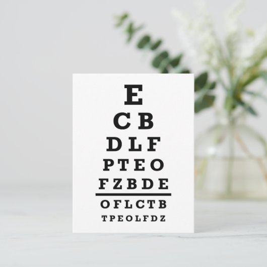 Ooggrafietest Briefkaart (Staand voorkant)