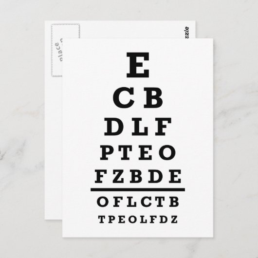 Ooggrafietest Briefkaart (Voorkant / Achterkant)