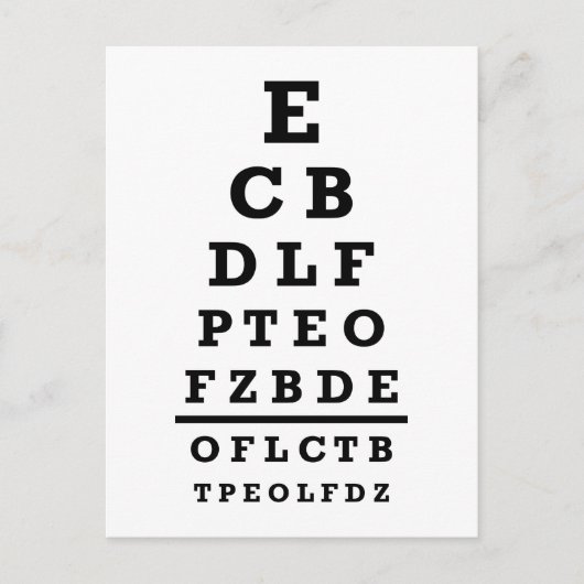 Ooggrafietest Briefkaart (Voorkant)