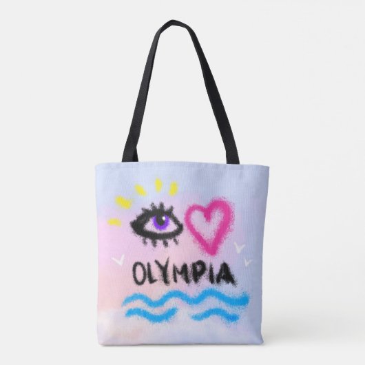 Ooghart Olympia-Tas Tote Bag (Achterkant)