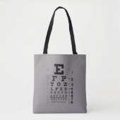 Oogheelkunde Grafiek Wetenschap Pop Kunstgrijs Tote Bag (Voorkant)